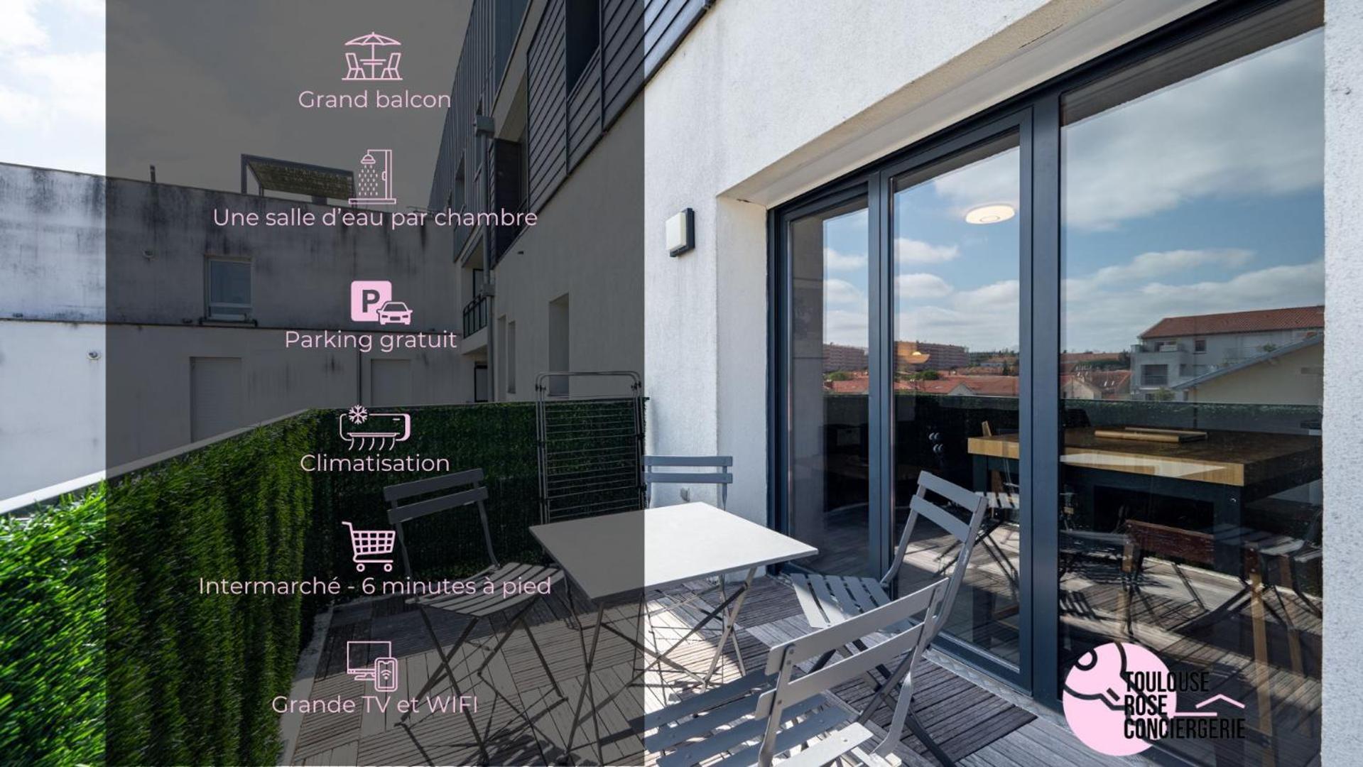 Le Saint Exupery - T3 Centre Ville Avec Balcon + Parking Gratuit トゥールーズ エクステリア 写真